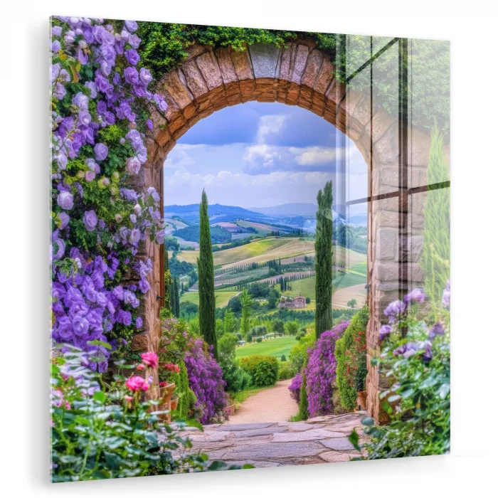 Doorkijk - Toscane - Landschap - Poort plexiglas 5mm klein -zzzproduct_nieuw