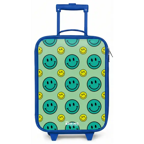All smiles groen Kinderkoffer - Blauw klein -zz3dotto