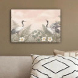 Kraanvogels - Natuur - Roze canvas 2cm klein -sfeer3