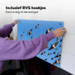Zwaluwen - Vliegen - Blauw Inductie beschemer met haakjes klein -ky-ophangen-nl