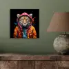 Graffiti - Luipaard - Zwart - Jas aluminium wit klein -sfeer2