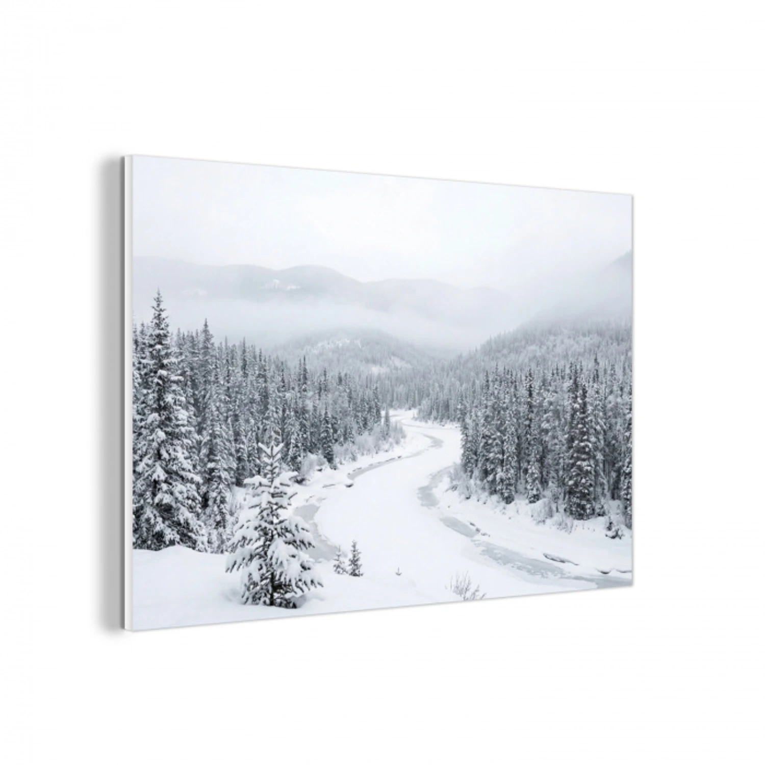 Rivier - Bevroren - Landschap - Winter forex 5mm xxl -3d