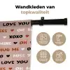 Tekst - Liefde - Roze - Patroon Wandkleed katoen klein 269 -sfeer2