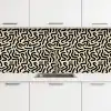 Abstract - Lijnen - Zwart keuken achterwand 2 middel 871 -3d