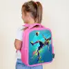 Neon - Voetbal - Schop - Kleurrijk Kinderrugzak - Roze middel -sfeer2