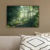 Bos - Pad - Zon - Bomen - Groen - Natuur canvas 2cm klein -sfeer3