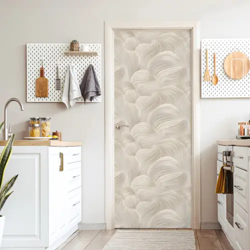 Lijnen - Waaier - Beige deurposter klein 289 -sfeer5