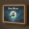 Heks - Maan - Bos - Magisch Light Box met batterij (Wandlamp kind) middel -z3d_website