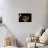 Leeuw in het schaduwlicht Tuinposter op houten frame 2 cm dik klein -sfeer1