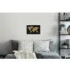 Wereldkaart - Pasta - Zwart Muursticker klein -slaapkamer