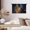 Kerstman - Haard - Donker Wandkleed katoen klein -sfeer1