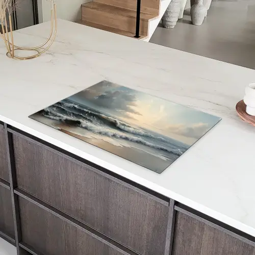 Strand - Zee - Zonsondergang Inductie beschermer vinyl 3mm klein -sfeer8