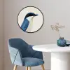 Illustratie - Blauw - Vogel Fotolijst rond zonder passe partout klein -sfeer2