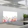 Bloementuin - Kleurrijk - Eieren keuken achterwand spatscherm klein -3d_schuin