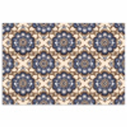 Floraal - Ornament - Blauw poster papier klein 62 -3d