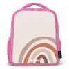 Ruwe regenboog naturel Kinderrugzak - Roze middel -3d