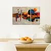 Kleurrijk - Geometrisch - Abstract - Aesthetic Canvas - Meerluiken 3 luik klein -sfeer4