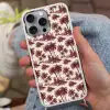 Tropisch - Geometrisch - Bordeauxrood Hoesje iPhone 16 Pro Max met koord klein 804 -sfeer3