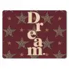 Sterren - Luipaardprint - Dream - Bordeaux muismat rubber klein -3d
