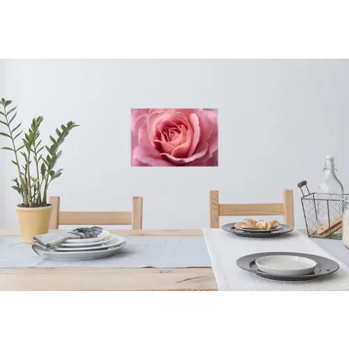 Roze - Roos - Romantisch Muursticker klein -eettafel