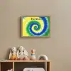 Tie Dye - Groen - Klassiek Light Box met batterij (Wandlamp kind) middel -sfeer2_kind