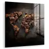 Wereldkaart - Gegrild vlees plexiglas 5mm klein -zzzproduct_nieuw