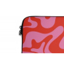Abstract - Patroon - Rood - Roze - Minimalistisch laptophoes neopreen klein -detail