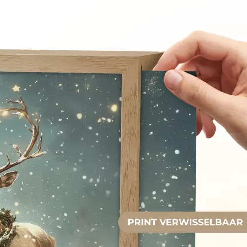 Kerstmagie - Winterwoud - Rendier Light Box met batterij (Wandlamp) middel -USP_websiteprintNL
