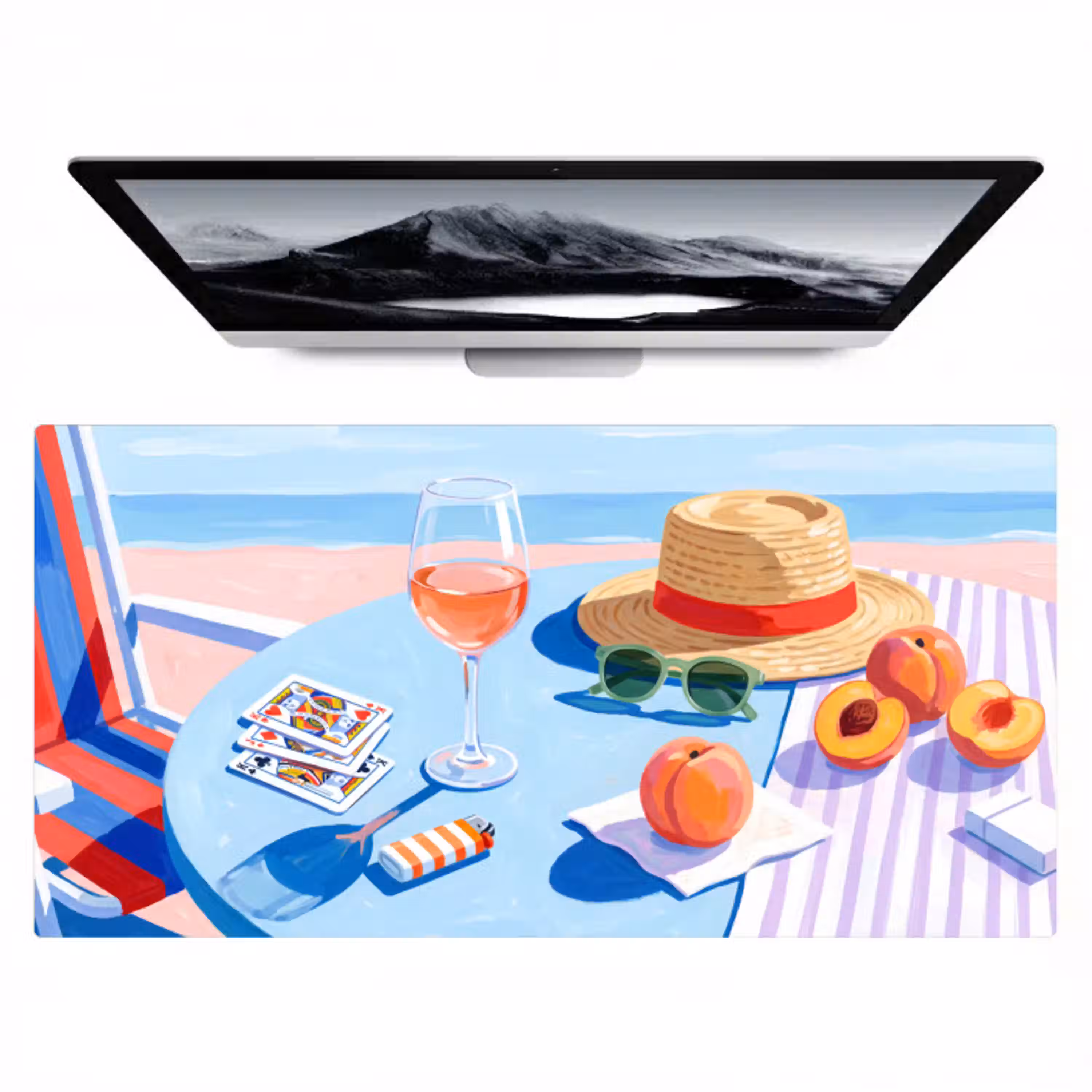 Strand - Picknick - Zomer Muismat XXL klein -zzz3d