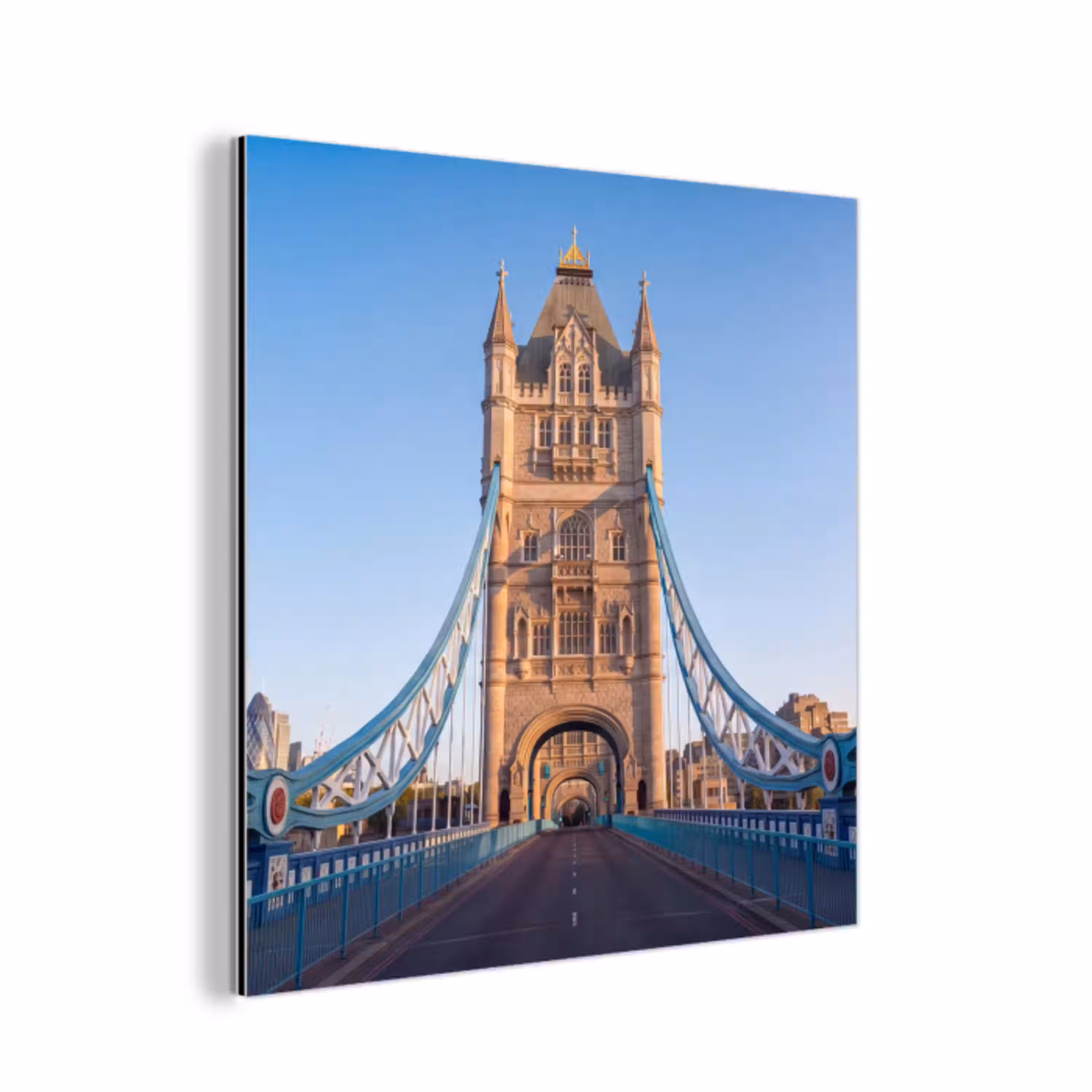 Brug - Toren - Architectuur - Klassiek - Blauw aluminium wit klein -3d