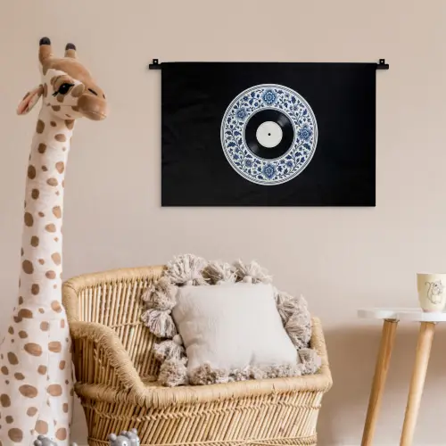 Vinyl - LP - Delfts Blauw - Muziek Wandkleed katoen klein -wsfeer5_kind