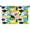 Tropisch - Abstract - Ananas - Geel - Groen - Roze Wandkleed katoen klein 269 -zz3d