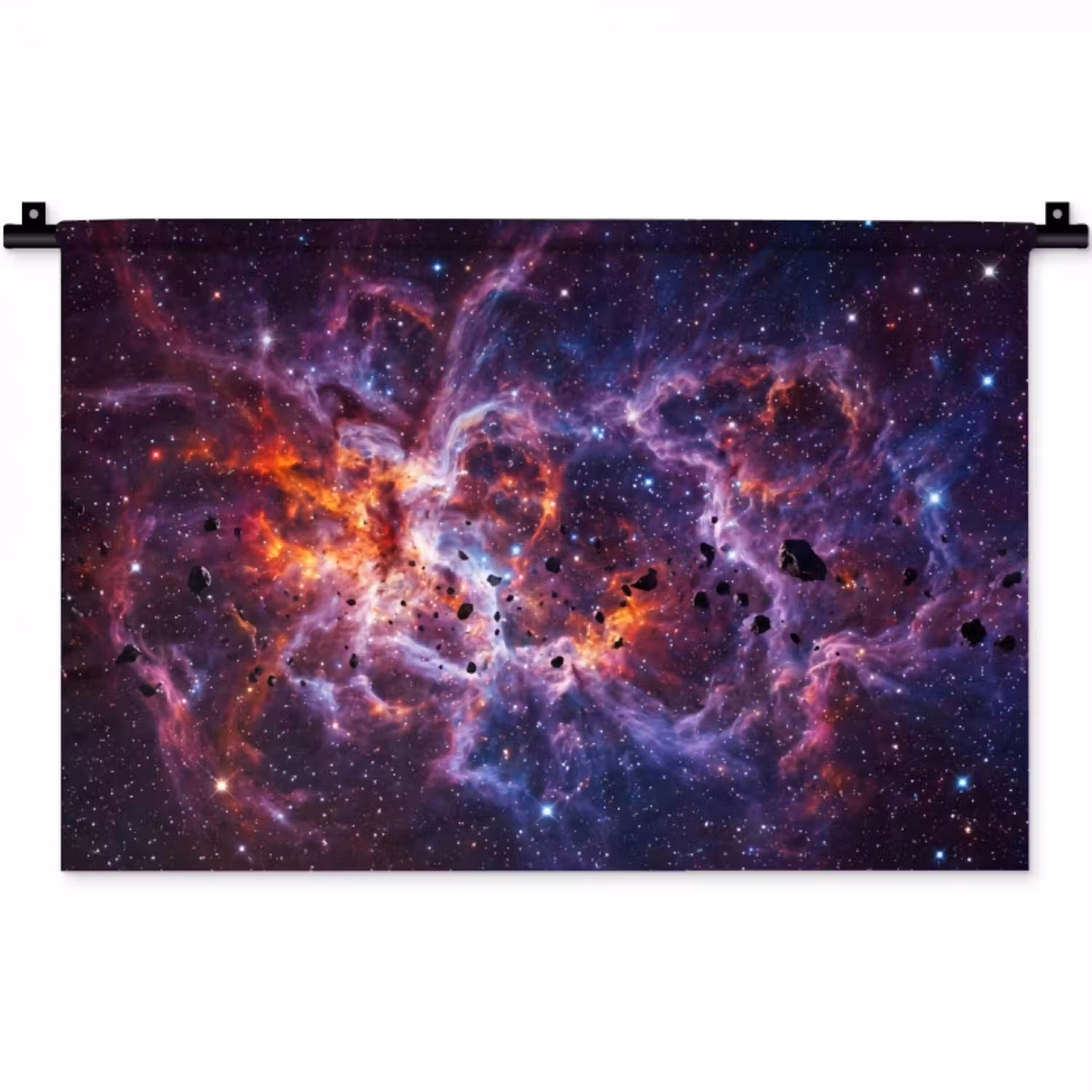 Space - Stars - Abstract - Colorful Wandkleed katoen klein -zz3d