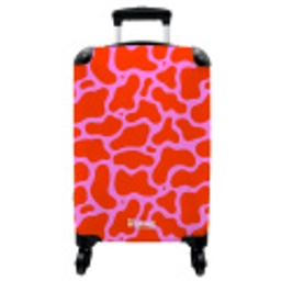 Organisch vlekkenpatroon in rood en roze NBS - Handbagage koffer - Vrouwen middel -3d