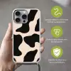 Vlekkenpatroon - Koe - Beige Hoesje iPhone 16 Pro Max met koord klein -sfeer2_NL