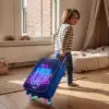 Neonletters op een bakstenen muur Kinderkoffer - Blauw klein -sfeer1