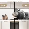 Koeien - Zwart - Wit keuken achterwand 2 middel -voor-na2_NL