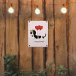 Hond - Teckel - Valentijn - Love tuinposter los doek klein -sfeer1