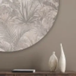 Jungle - Tropisch - Natuur -Vintage - Beige Akoestische PET Vilt - Rond klein -sfeer5_closeup