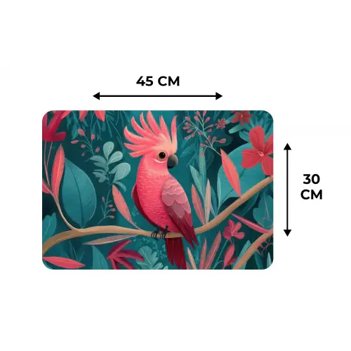 Kaketoe - Tropische bladeren - Tak Placemat vinyl groot -specs