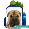 Hondje met Boos Hoofd Kinderrugzak - Blauw middel -inhoud_NL