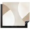 Bruin - Japandi - Abstract Inductie beschermer vinyl 3mm middel -3d