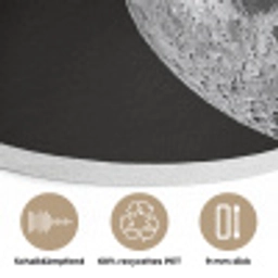 Close-up - Maan - Wit - Textuur Akoestische PET Vilt - Rond klein -closeup_DE