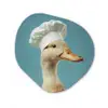 Eend - Koksmuts - Cute - Vogel Wandcirkel Organisch Forex 3mm klein -3d