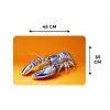 Kreeft - Delftsblauw - Schild - Stoer - Oranje Placemat vinyl groot -specs