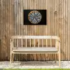 Pizza - Eten - Delftsblauw Tuinposter op houten frame 2 cm dik klein -sfeer4