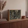 Marmer - Zwart - Goudstructuur Light Box met batterij (Wandlamp) middel 907 -sfeer2