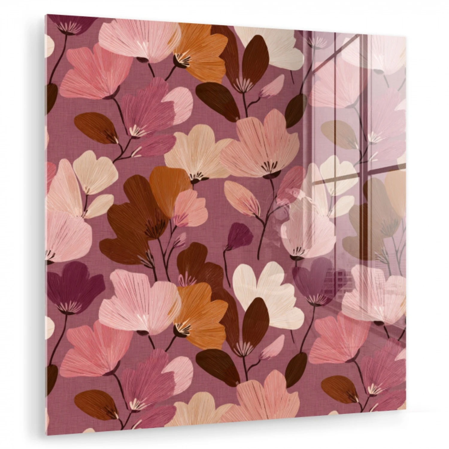 Bloem - Patroon - Roze plexiglas 5mm klein 11 -zzzproduct_nieuw