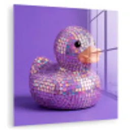 Disco - Eend - Paars plexiglas 5mm klein -zzzproduct_nieuw