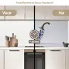 Chilipeper - Keramiek - Blauw keuken achterwand 2 middel -voor-na2_NL